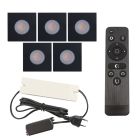 Foco de encastrar de veranda de alumínio preto, Dico, 15W, LED 2700K, IP65, com comando à distância