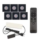Foco de encastrar de veranda de alumínio preto, Dico, 18W, LED 2700K, IP65, com comando à distância