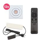 Foco de encastrar de veranda de alumínio branco, Rona, 36W, LED 2700K, IP44, com comando à distância