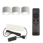 Aplique de teto de veranda de alumínio branco, Vasso, 9W, LED 2700K, IP44, com comando à distância