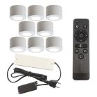 Aplique de teto de veranda de alumínio branco, Vasso, 24W, LED 2700K, IP44, com comando à distância