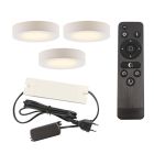 Régua LED cozinha de alumínio branca, Sana, 3W, LED 2700K, com comando à distância
