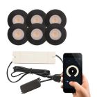 Foco de encastrar de veranda de alumínio preto, Dico, 3W, LED 2700K, IP65
