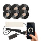 Foco de encastrar de veranda de alumínio preto, Rona, 3W, LED 2700K, IP44