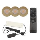 Foco de encastrar de veranda de alumínio latão, Dico, 3W, LED 2700K, IP65, com comando à distância