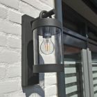 Candeeiro de parede exterior com sensor crepuscular rústico antracite, Sambesi, IP44