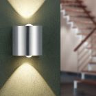 Candeeiro up down de metal níquel, Alwyn, 3,2W, LED 3000K