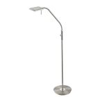 Candeeiro de pé moderno níquel, Robin, 12W, LED 3000K, com dimmer tátil