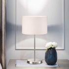 Candeeiro de mesa de metal níquel, Ledbury, com interruptor