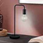 Candeeiro de mesa moderno preto, Ritual, com interruptor