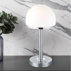 Candeeiro de mesa moderno níquel, Willem, 4W, LED 3000K, com interruptor
