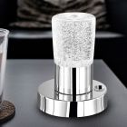 Candeeiro de mesa clássico cromo, Merle, 4,3W, LED 3000K, com interruptor