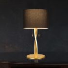 Candeeiro de mesa moderno dourado, Ramten, 3W, LED 3000K, com interruptor de cordão
