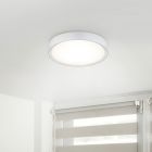 Candeeiro de teto para casa de banho de plástico branco, Evelina, 18W, LED 3000K, IP44