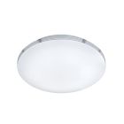 Candeeiro de teto para casa de banho de plástico cromo, Brunella, 24W, LED 3000K, IP44