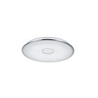 Plafon de vidro cromo, Yailee, 100W, LED ajustável de branco quente a branco frio, com comando à distância