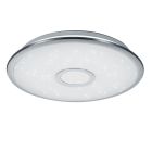 Plafon de plástico cromo, Yailee, 30W, LED ajustável de branco quente a branco frio, com comando à distância
