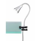 Foco com mola de plástico prateado, Taimi, 3,8W, LED 3000K, com interruptor