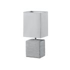 Candeeiro de mesa de cerâmica cinzento, Karola, com interruptor