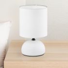 Candeeiro de mesa de cerâmica branco, Yeraz, com interruptor