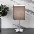 Candeeiro de mesa moderno cromo, Zoe, com interruptor