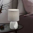 Candeeiro de mesa de betão cinzento, Yfenn, com interruptor