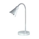 Candeeiro de secretaria de plástico cinzento, Taimi, 3,8W, LED 3000K, com interruptor