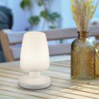 Candeeiro de mesa exterior moderno branco, Maruf, 1,5W, LED 3000K, IP44, com interruptor