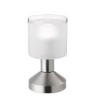 Candeeiro de mesa moderno níquel, Vilou, com interruptor