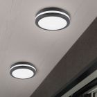 Plafon moderno antracite, Garly, 12W, LED 3000K, IP54