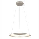 Candeeiro suspenso moderno níquel, Jiry, 34W, LED white switch, regulável em 3 níveis