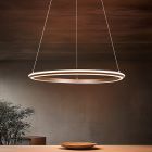 Candeeiro suspenso moderno castanho, Jiry, 48W, LED white switch, regulável em 3 níveis