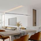 Candeeiro suspenso design prateado, Dwayn, 48W, LED ajustável de branco quente a branco frio, com dimmer tátil