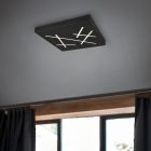 Plafon design preto, Eelco, 24W, LED ajustável de branco quente a branco frio, regulável em 3 níveis