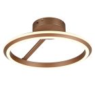 Candeeiro de teto moderno castanho, Jiry, 34W, LED white switch, regulável em 3 níveis