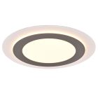 Plafon moderno níquel, Frans, 42W, LED ajustável de branco quente a branco frio, com comando à distância