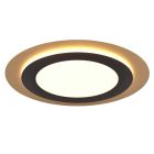 Plafon moderno preto, Frans, 42W, LED ajustável de branco quente a branco frio, com comando à distância