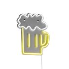 Aplique de parede de plástico transparente, Beer, 5W, LED amarelo, com interruptor