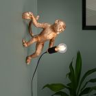 Aplique de parede de plástico dourado, Macaca