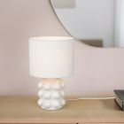 Candeeiro de mesa de cerâmica branco, Cihad, com interruptor