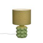 Candeeiro de mesa de cerâmica verde, Cihad, com interruptor