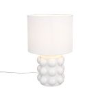 Candeeiro de mesa de cerâmica branco, Cihad, com interruptor