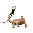Candeeiro de mesa de plástico dourado, Chameleon