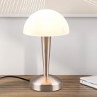 Candeeiro de mesa moderno níquel, Delila, com dimmer tátil