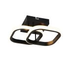 Candeeiro de teto design preto, Yasser, 7W, LED 3000K