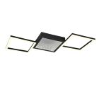 Candeeiro de teto design preto, Gelka, 24W, LED 3000K, regulável em 3 níveis