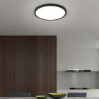 Plafon moderno preto, Zayd, 30W, LED white switch, regulável em 3 níveis