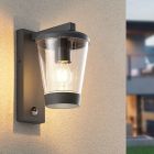 Candeeiro de parede exterior com sensor de movimento moderno antracite, Kerstin, IP44