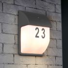 Candeeiro de parede exterior com sensor crepuscular moderno antracite, Remmert, IP44