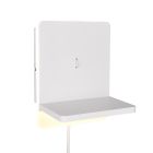 Aplique de parede moderno branco, Margje, 9W, LED 3000K, com interruptor